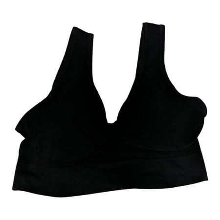 Rhonda Shear Sz M Original Ahh Bra Nylon Wireless Black 750005 Regular Size