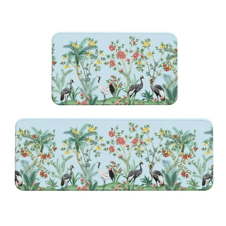 Noewx Chinoiserie Floral Palm Tree Kitchen Mat 2PCS Kitchen Rugs Cushioned Anti Fatigue Non Skid Waterproof Floor Mats for Home Office Sink Laundry Desk
Noewx Chinoiserie Floral Palm Tree Kitchen Mat 2PCS Kitchen Rugs Cushioned Anti Fatigue Non Skid Waterproof Floor Mats for Home Office Sink Laundry Desk