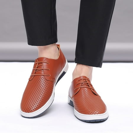 Cathalem Leather Heel Grips Mens Shoes Summer Style Men s Breathable Comfortable Business Lace Up Leisure Hollow Solid Leather Shoes Brown 13
Cathalem Leather Heel Grips Mens Shoes Summer Style Men s Breathable Comfortable Business Lace Up Leisure Hollow Solid Leather Shoes Brown 13