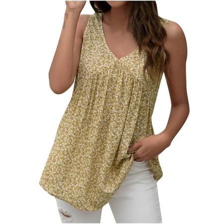 Women s Casual Boho Floral Printed V Neck Sleeveless Camis Tank Tops Loose Flowy Cute Tunic Pleated Lightweight Shirts
Women s Casual Boho Floral Printed V Neck Sleeveless Camis Tank Tops Loose Flowy Cute Tunic Pleated Lightweight Shirts