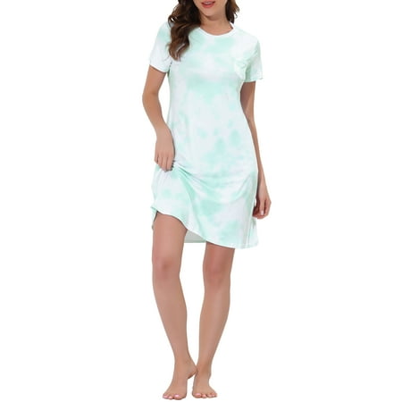 

Unique Bargains Women s Pajama Dress Sleepwear with Pockets Nightshirt Lounge Nightgown