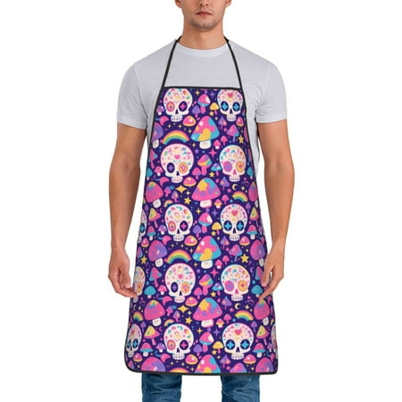 Xecao cute rainbow mushroom Skull Print Funny BBQ Chef Aprons for Men Women Adjustable Kitchen Cooking Aprons with Pocket Waterproof Oil Proof No Pilling Fading
Xecao cute rainbow mushroom Skull Print Funny BBQ Chef Aprons for Men Women Adjustable Kitchen Cooking Aprons with Pocket Waterproof Oil Proof No Pilling Fading