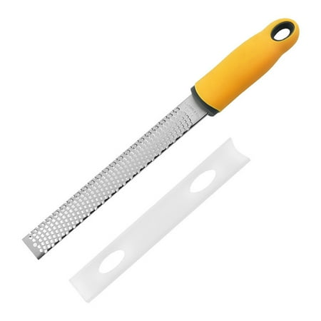 Casewin Lemon Zester Stainless Steel Kitchen Cheese Grater Plastic Cover Ergonomic Soft Handle Yellow 
Casewin Lemon Zester Stainless Steel Kitchen Cheese Grater Plastic Cover Ergonomic Soft Handle Yellow