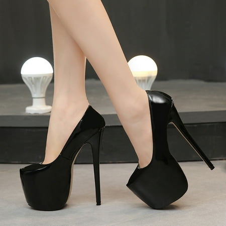 Gifts for Women YOHOME Women s Waterproof Platform High Heels Sexy Fashion Nightclub Black