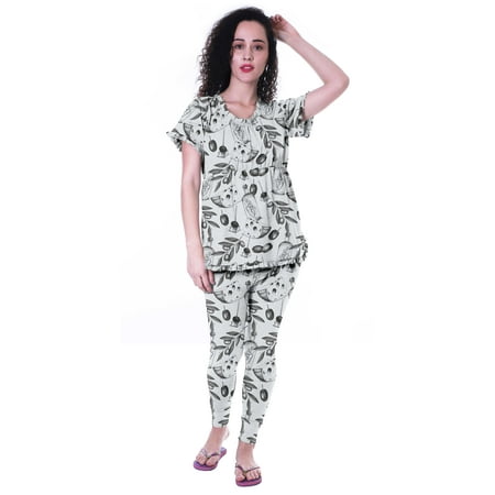 Moomaya Womens PrintedNightwearSet Pyjama Cotton Jersey Sleepwear 2 Pcs Nightdresses
Moomaya Womens PrintedNightwearSet Pyjama Cotton Jersey Sleepwear 2 Pcs Nightdresses