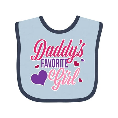 Inktastic Daddys Favorite Girl with Hearts Gift Baby Girl Bib