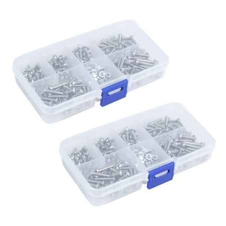460Pcs Stainless Steel Hex Hex Drive Button Head Socket Cap Screws Nuts Assortment Kit ()
460Pcs Stainless Steel Hex Hex Drive Button Head Socket Cap Screws Nuts Assortment Kit ()