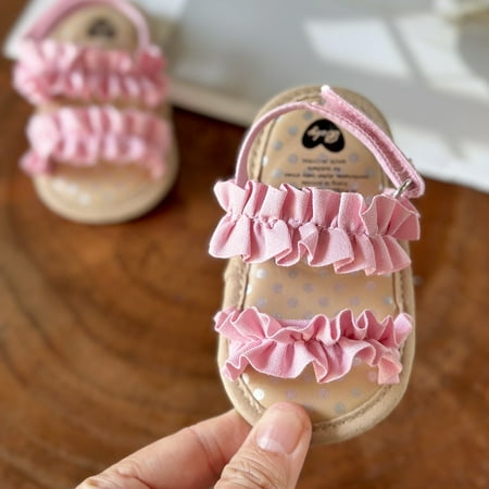 Newborn Baby Girls Ruffle Sandals Soft Sole Anti Slip First Walker Shoes Prewalker Shoes Summer
Newborn Baby Girls Ruffle Sandals Soft Sole Anti Slip First Walker Shoes Prewalker Shoes Summer