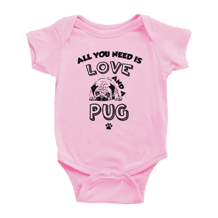 All You Need is Love and A Pug Cute Baby Bodysuit Bodysuit Newborn-24 Months
All You Need is Love and A Pug Cute Baby Bodysuit Bodysuit Newborn-24 Months