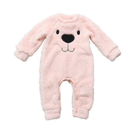 Maxcozy Baby Fleece Jumpsuits Infant Newborn Plush Sleepwear Romper Warm Coat Bear Snowsuit Pink 0-6 Months
Maxcozy Baby Fleece Jumpsuits Infant Newborn Plush Sleepwear Romper Warm Coat Bear Snowsuit Pink 0-6 Months