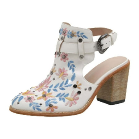 Dpityserensio Women s Fashion Pointed Toe Sandals Flower Embroidery Ethnic Style Casual High-heel Chunky Heel Sandals White 8
Dpityserensio Women s Fashion Pointed Toe Sandals Flower Embroidery Ethnic Style Casual High-heel Chunky Heel Sandals White 8