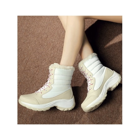 Gomelly Womens Winter Boot Lace Up Warm Booties Mid Calf Snow Boots Lightweight Comfort Shoes Women Ladies Bootie Beige 36
Gomelly Womens Winter Boot Lace Up Warm Booties Mid Calf Snow Boots Lightweight Comfort Shoes Women Ladies Bootie Beige 36