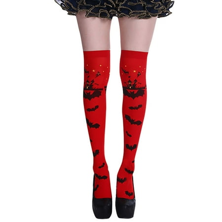 KEVCHE Halloween Bat Print Stockings Long Tube Knee Socks Fancy Dress Party Stocks
KEVCHE Halloween Bat Print Stockings Long Tube Knee Socks Fancy Dress Party Stocks