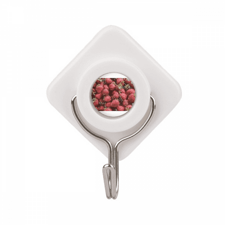Fresh Strawberry Red Fruits Picture Adhesive Wall Hooks Hanging Self Sticky