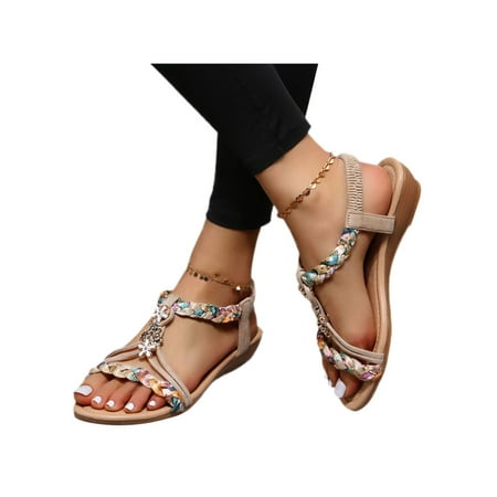 Crocowalk Ladies Flat Sandal Beach Casual Shoes Summer Sandals Women Party Non-Slip Slip On Beige 5
Crocowalk Ladies Flat Sandal Beach Casual Shoes Summer Sandals Women Party Non-Slip Slip On Beige 5