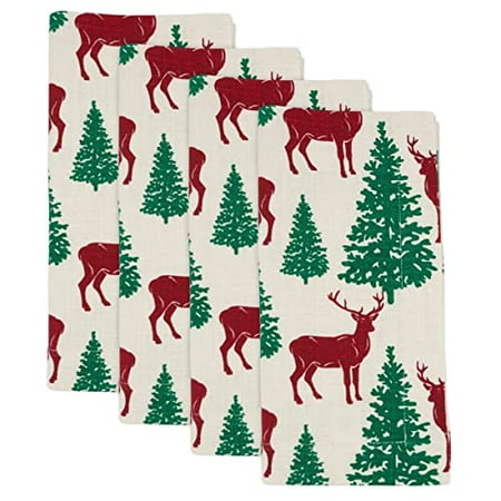 Fennco Styles Holiday Deer & Tree Christmas Cotton Cloth Napkins 20 W x 20 L Set of 4 – Multicolor Festive Dinner Napkins for Winter Festivals Home Décor Family Gatherings and Special Events
Fennco Styles Holiday Deer & Tree Christmas Cotton Cloth Napkins 20 W x 20 L Set of 4 – Multicolor Festive Dinner Napkins for Winter Festivals Home Décor Family Gatherings and Special Events