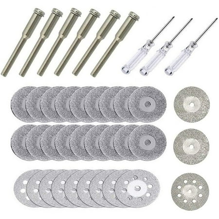 Diamond Cutting Wheel Set Cut Off Discs Coated Tools Diamond Cutting Wheel with Mandrel and Screwdriver