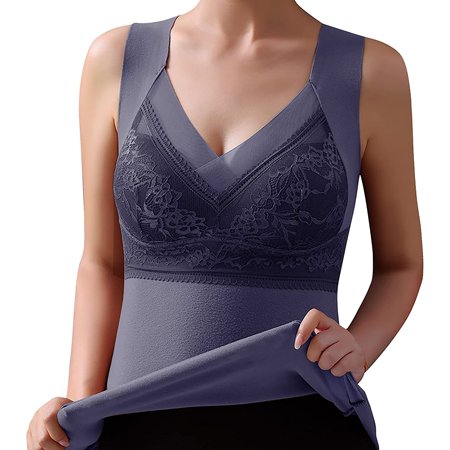 ALSLIAO Women Winter Bra Shirt V-Neck Thermal Fleece Vests Lined Underwear Built in Bra Gray XL
ALSLIAO Women Winter Bra Shirt V-Neck Thermal Fleece Vests Lined Underwear Built in Bra Gray XL