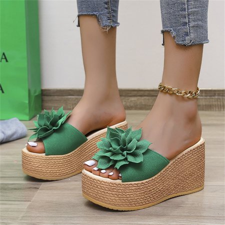 PhoneSoap Fashion Summer Women Sandals Wedge Heel Thick Sole Super High Heel Flower Solid Color Green
PhoneSoap Fashion Summer Women Sandals Wedge Heel Thick Sole Super High Heel Flower Solid Color Green