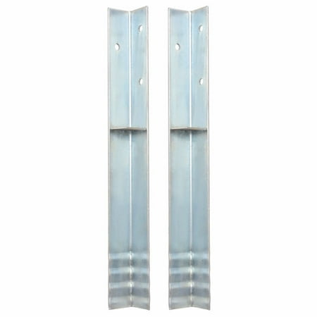 L-shaped Ground Anchors 2 pcs Galvanised Steel 2 x2 x19.7