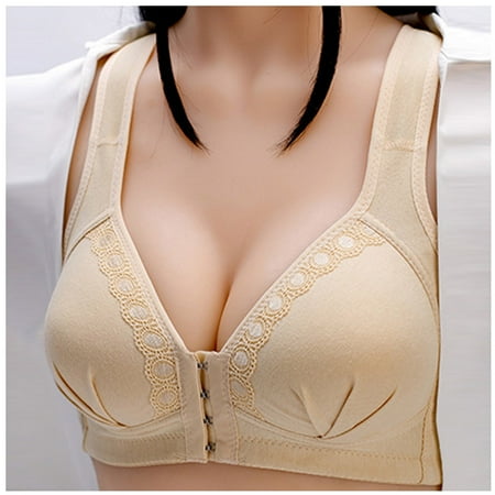 FRSASU Plus size Bras Clearanc Women Lace Patchwork Bra Wire Free Underwear One-Piece Bra Underwear Khaki 42
FRSASU Plus size Bras Clearanc Women Lace Patchwork Bra Wire Free Underwear One-Piece Bra Underwear Khaki 42