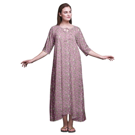 Bimba Dusty Purple Floral Leaves & Rose Printed Maxi Nightgowns For Women With Summer Slip Sleepwear Large
Bimba Dusty Purple Floral Leaves & Rose Printed Maxi Nightgowns For Women With Summer Slip Sleepwear Large