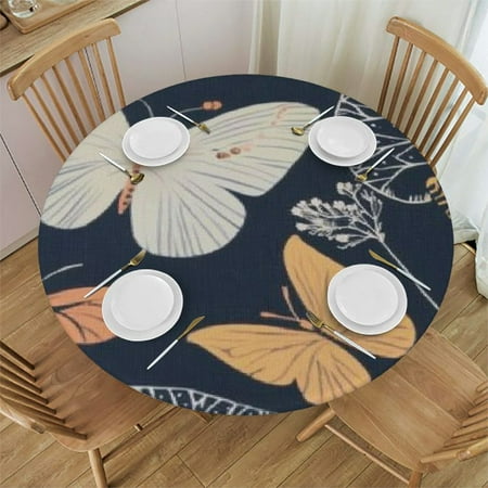 SHERONV Butterflies Leaves Pattern Round Tablecloth 100% Polyester Stain-Resistant Table Cover for Indoor and Outdoor Use 38 -42
SHERONV Butterflies Leaves Pattern Round Tablecloth 100% Polyester Stain-Resistant Table Cover for Indoor and Outdoor Use 38 -42