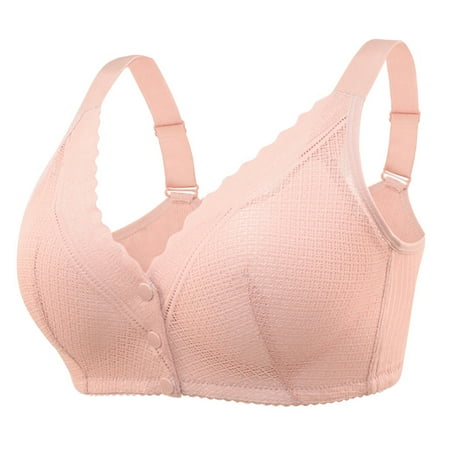 Bra Women Lace Front Button Shaping Cup Adjustable Shoulder Strap Large Size Underwire Bra Nylon no underwire sports bra Pink
Bra Women Lace Front Button Shaping Cup Adjustable Shoulder Strap Large Size Underwire Bra Nylon no underwire sports bra Pink