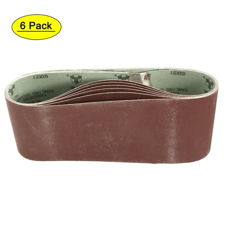 4-Inch x 24-Inch 600 Grit Tape Butt Joint Aluminum Oxide Sanding Belt 6pcs