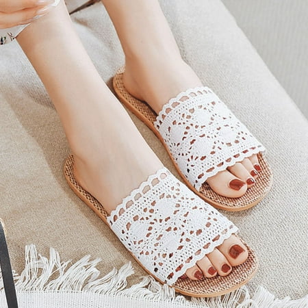 Cathalem Acorns Womens Slippers Linen Slippers Indoor Non Slip Slippers Hollow Lace Slippers Rubber Womens Slippers Memory Foam White 6.5
Cathalem Acorns Womens Slippers Linen Slippers Indoor Non Slip Slippers Hollow Lace Slippers Rubber Womens Slippers Memory Foam White 6.5