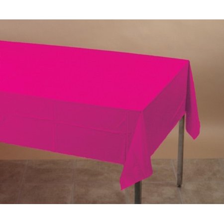 Club Pack of 24 Hot Magenta Pink Disposable Plastic Banquet Party Table Cloth Covers 108