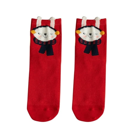 Women Christmas Socks Cute Medium Tube Socks Calcetines Meias