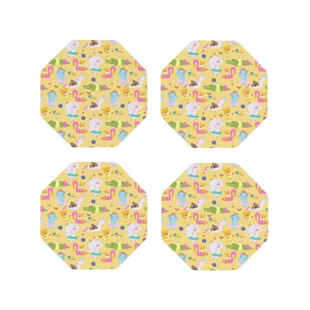 Fuzoiu Summer Animals Print Leather Coasters Set Drink Coasters Set of 4 for Tabletop Protection Durable PVC Coasters Home Décor and Housewarming Gift-Octagon
Fuzoiu Summer Animals Print Leather Coasters Set Drink Coasters Set of 4 for Tabletop Protection Durable PVC Coasters Home Décor and Housewarming Gift-Octagon