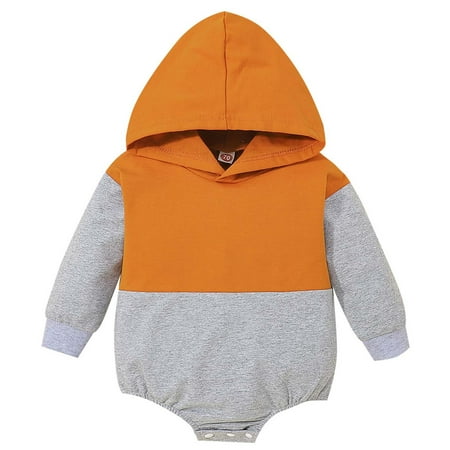 Boys Girls Autumn Winter Long Sleeve Patchwork Fashion Sport Hooded Romper Bodysuits
Boys Girls Autumn Winter Long Sleeve Patchwork Fashion Sport Hooded Romper Bodysuits
