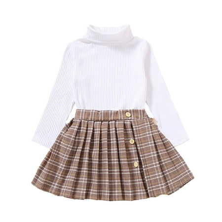 Leutsin Newborn Baby Toddler Girls Suit Mid-high Collar Slim Long-sleeved Bottoming Shirt And Pleated Solid Color Skirt Two-piece
Leutsin Newborn Baby Toddler Girls Suit Mid-high Collar Slim Long-sleeved Bottoming Shirt And Pleated Solid Color Skirt Two-piece