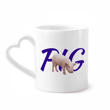 Prone Pig Posture Animals Mug Coffee Cerac Drinkware Glass Heart Cup