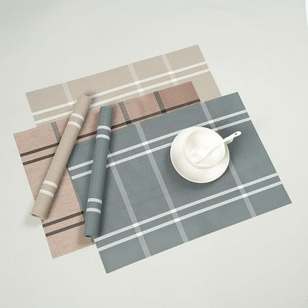 Xinhuadsh Plaid Placemat Modern Waterproof Heat-Resistant Non-slip Heat Insulation Dishwasher Safe Rectangle Dining Table Protection Decoration Pad Kitchen Supplies
Xinhuadsh Plaid Placemat Modern Waterproof Heat-Resistant Non-slip Heat Insulation Dishwasher Safe Rectangle Dining Table Protection Decoration Pad Kitchen Supplies