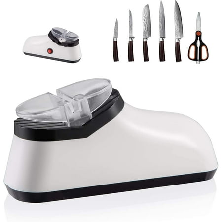 Electric Knife Sharpener Kitchen Knife Sharpener 2-Stage System Rechargeable Scissors Sharpener with Non-Slip Base for Paring Chefs and Pocket Knives Scissors Dull Steel(1pcs)
Electric Knife Sharpener Kitchen Knife Sharpener 2-Stage System Rechargeable Scissors Sharpener with Non-Slip Base for Paring Chefs and Pocket Knives Scissors Dull Steel(1pcs)