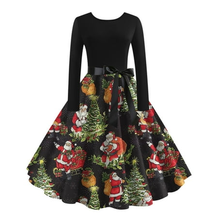 BDFZL Dresses for Women 2022 Christmas Women s Vintage Print Long Sleeve Crew Neck Corset Christmas Evening Party Swing Big Hem Skirt Dress Green L-
BDFZL Dresses for Women 2022 Christmas Women s Vintage Print Long Sleeve Crew Neck Corset Christmas Evening Party Swing Big Hem Skirt Dress Green L-