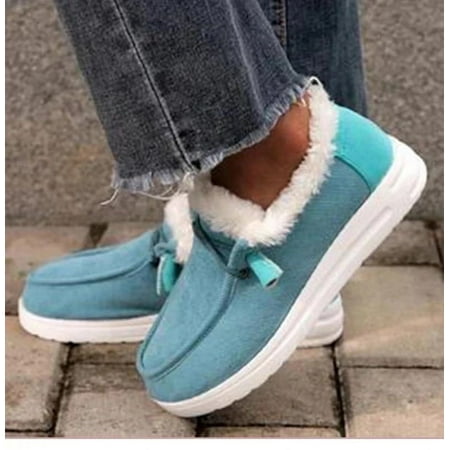 Winter Plush Shoes for Women Faux Fur Lined Warm Loafers Booties Casual Lace Up Comfoter Ankle Boots Fuzzy Slip On Canvas Shoes
Winter Plush Shoes for Women Faux Fur Lined Warm Loafers Booties Casual Lace Up Comfoter Ankle Boots Fuzzy Slip On Canvas Shoes