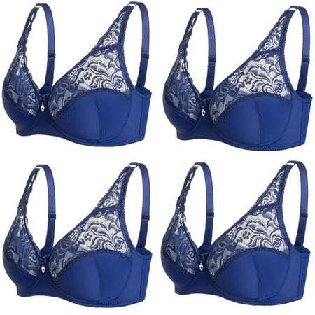 Bras for Women Support and Lift Big Breast - Embroidery Floral Lace 3/4 Cups Non-Padded Plus Size Push up Full-Coverage Wirefree Bra for Everyday Wear(4-Packs)
Bras for Women Support and Lift Big Breast - Embroidery Floral Lace 3/4 Cups Non-Padded Plus Size Push up Full-Coverage Wirefree Bra for Everyday Wear(4-Packs)