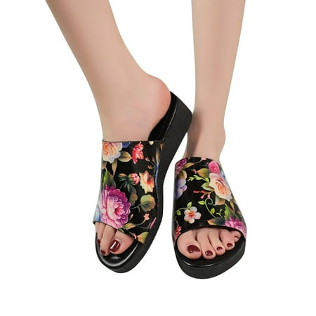 mtvxesu Slides for Women Oversized Printed Retro Slope Heel Slippers Women s One Line Thick Sole Flat Shoes Womens Slide Sandals Cloud Sandals for Women Sale
mtvxesu Slides for Women Oversized Printed Retro Slope Heel Slippers Women s One Line Thick Sole Flat Shoes Womens Slide Sandals Cloud Sandals for Women Sale