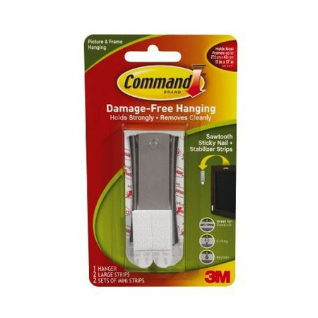 3M Sticky Nail Sawtooth Metal Hanger