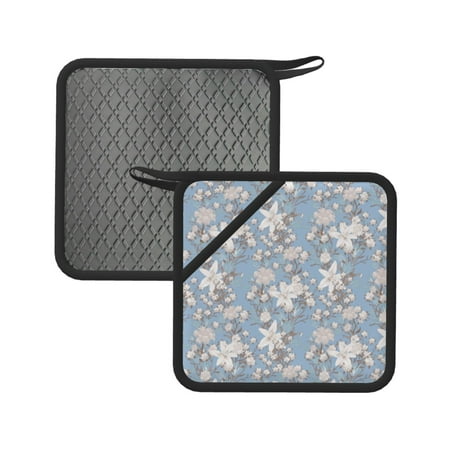 2PCS Pot Holders for Kitchen - Heat Resistant Silicone Pot Holders with Hanging Loop Lily flower Non Slip Oven Hot Pads Potholders for Decor Baking Cooking Kitchen
2PCS Pot Holders for Kitchen - Heat Resistant Silicone Pot Holders with Hanging Loop Lily flower Non Slip Oven Hot Pads Potholders for Decor Baking Cooking Kitchen