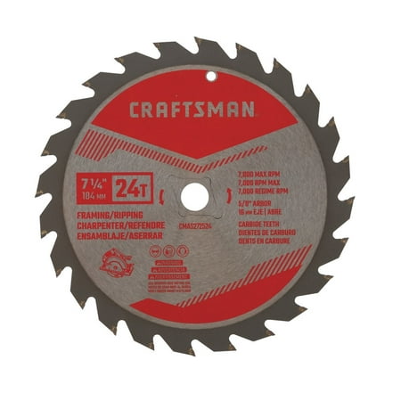 10PC Craftsman Craftsman CMAS272524 Carbide Tipped Circular Saw Blade 24 Teeth