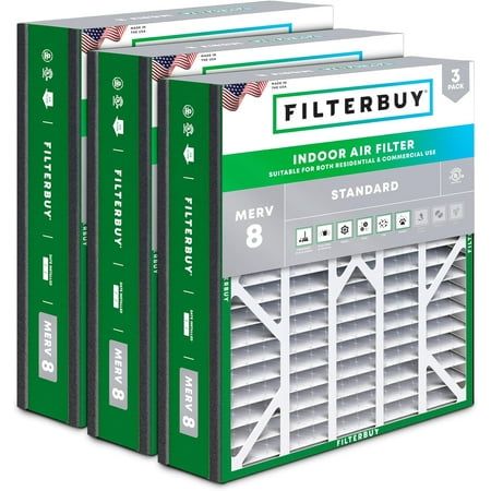 Filterbuy 20x25x5 MERV 8 Pleated HVAC AC Furnace Air Filters for Trion Air Bear Generalaire Skuttle and More (3-Pack)
Filterbuy 20x25x5 MERV 8 Pleated HVAC AC Furnace Air Filters for Trion Air Bear Generalaire Skuttle and More (3-Pack)
