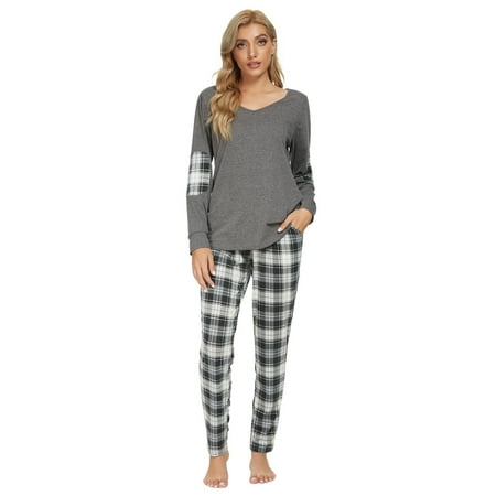 MintLimit Women s Pajamas Set Long Sleeve Tops and Check Plaid Pants Sleepwear Soft Lounge Set
MintLimit Women s Pajamas Set Long Sleeve Tops and Check Plaid Pants Sleepwear Soft Lounge Set