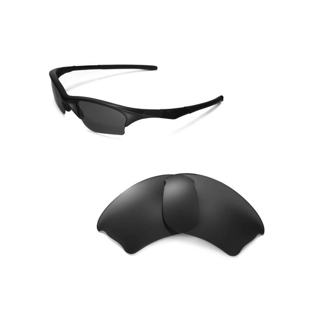 Walleva Black Replacement Lenses for Oakley Half Jacket XLJ Sunglasses