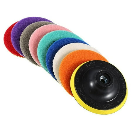 4-Inch Diamond Grinding Wheel 9 Sets of Granite Concrete Polishing Polishing Pads