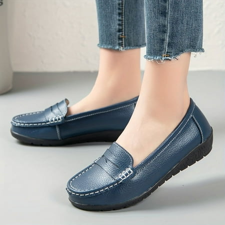 Women s Solid Casual Color Penny Loafers Soft Sole Slip On Shoes Lightweight Faux Leather Flats
Women s Solid Casual Color Penny Loafers Soft Sole Slip On Shoes Lightweight Faux Leather Flats